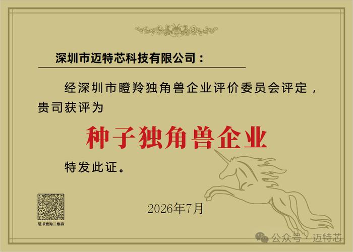 迈特芯科技获评深圳